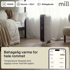 Radiator oljefylt 1500W med WiFi
