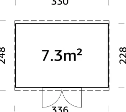 Redskapsbod Elias 7,3 m2