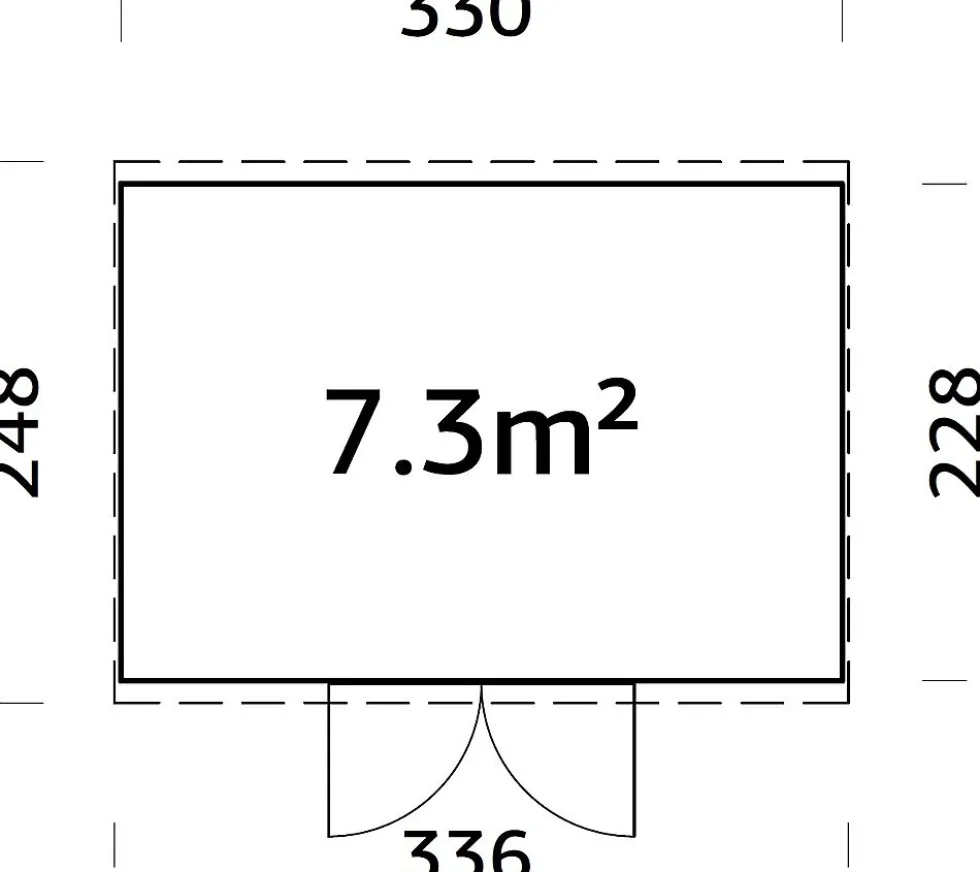 Redskapsbod Elias 7,3 m2