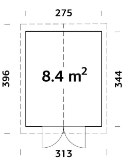 Redskapsbod Martin 9,5 m²
