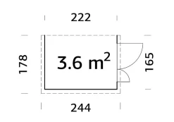 Redskapsbod Mia 3,9 m²