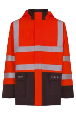 Regnjakke fr-lr 6025 rød 4xl håndverksjakke en20471