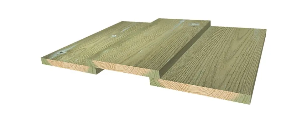 Rektangulær kledning 19x148 mm impregnert furu
