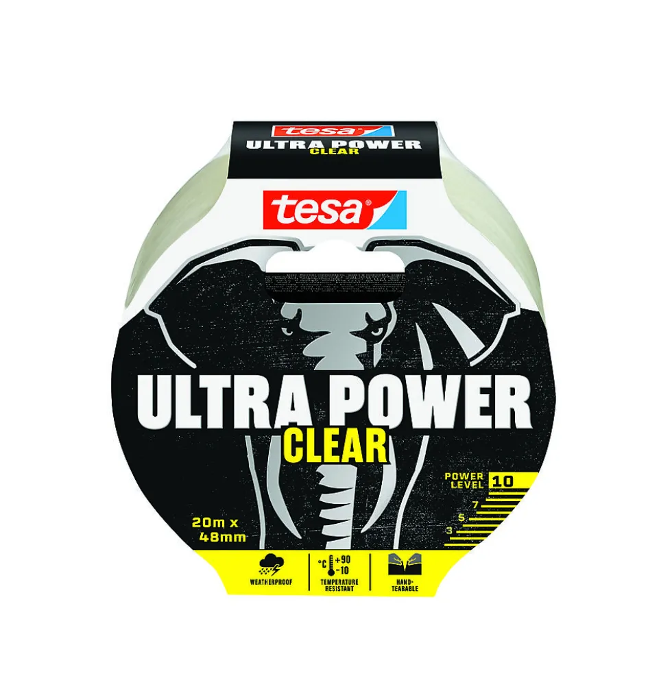 Reparasjonstape 20mx48mm ultra power transparent