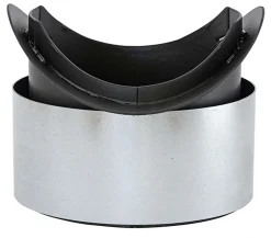Røkinnføring Ø 150x60 mm Schiedel/Leca matt sort emalje