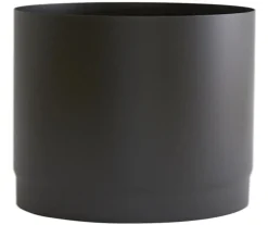 Røykrør ø175 l120 rett mbe matt sort emalje 2,3mm