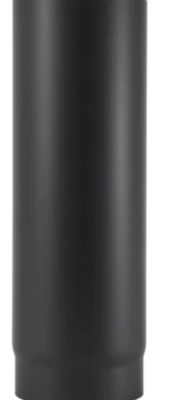 Røykrør ø150 l750 rett mbe matt sort emalje 2,3mm