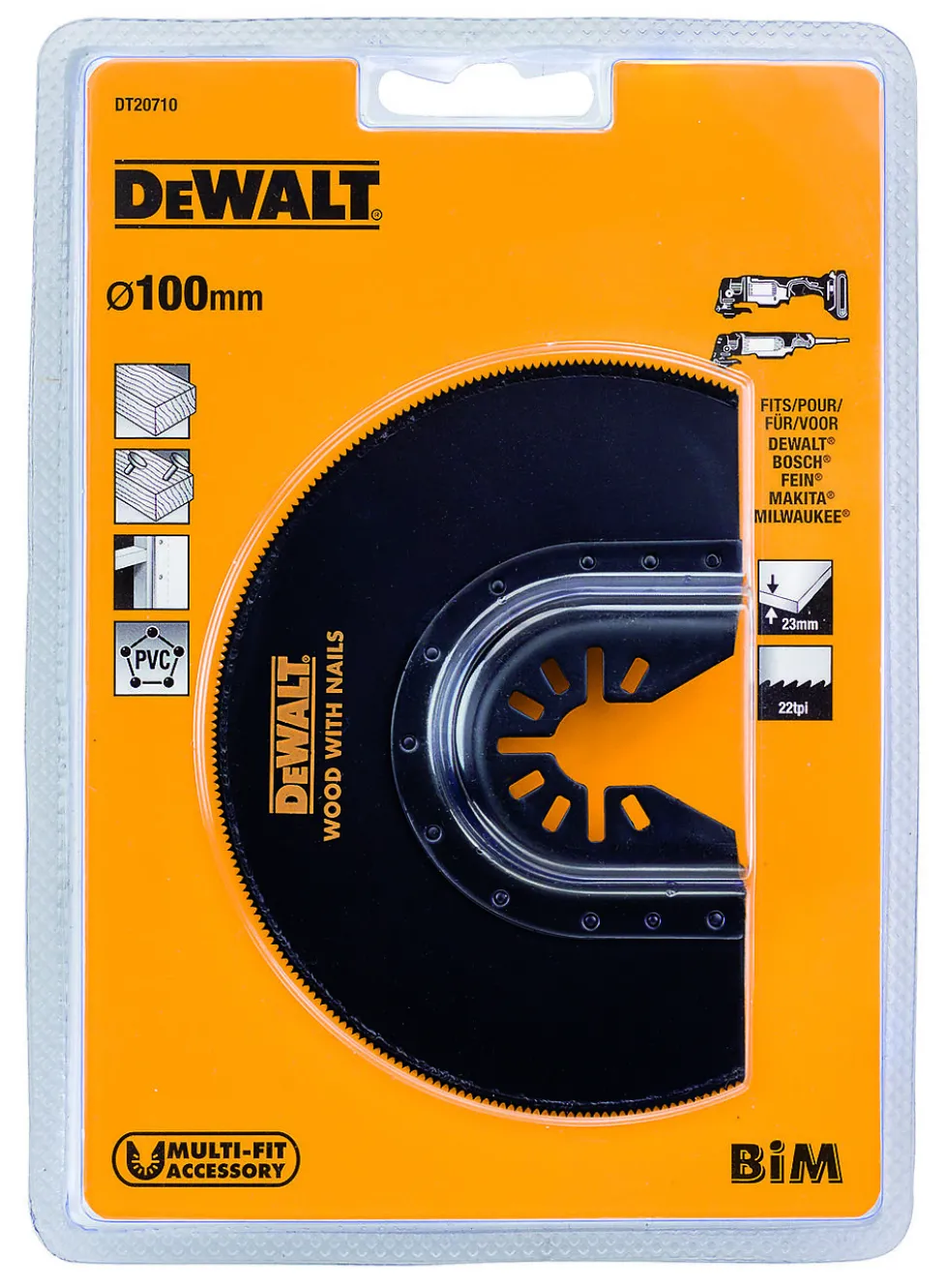 Sagblad segment 100mm dt20710 multikutterblader