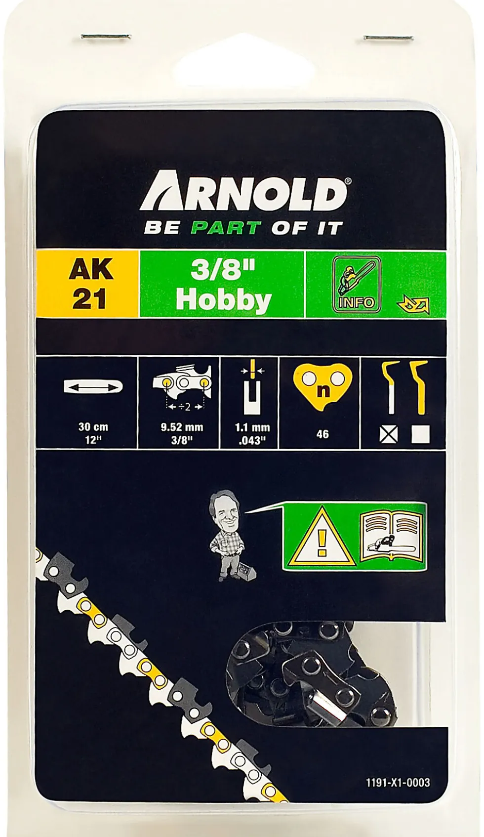 Sagkjede 3/8" LP 1,1 mm 46TG