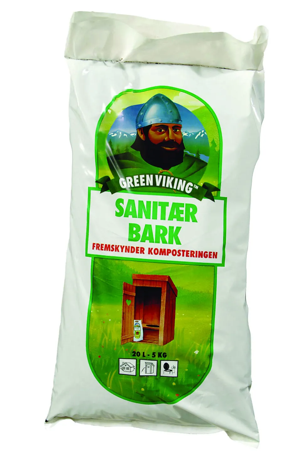 Sanitærbark green viking 20 liter