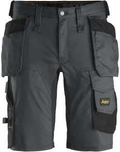 Shorts 6141 mgrå/sort 48 snickers workwear