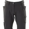 Shorts 18044 svart c48 kvinne, pearl fit, stretch