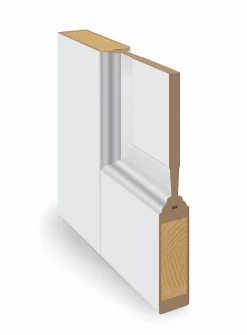 Sidefelt innerdør Jonas halvglass hvit 40x210 cm