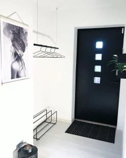 Sidefelt Larvik til ytterdør hvit 40x200 cm