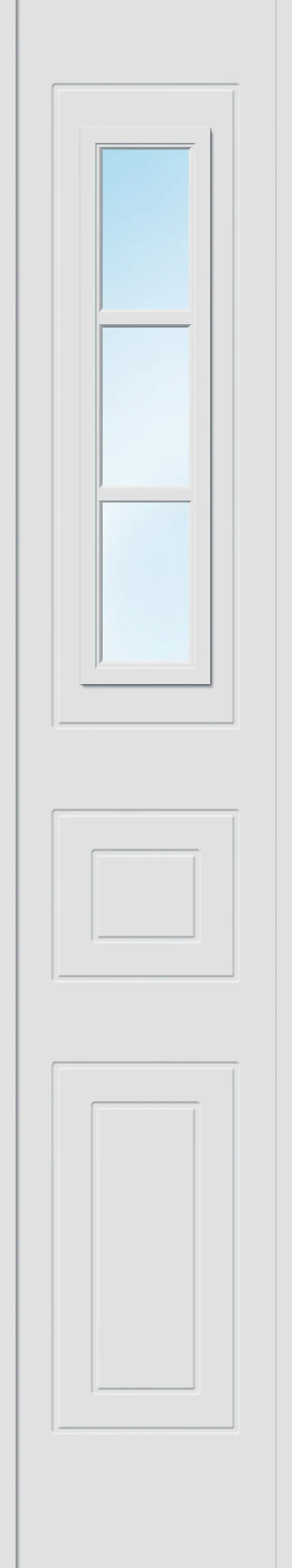 Sidefelt ytterdør Stryn med cotswold glass hvit 40x200 cm