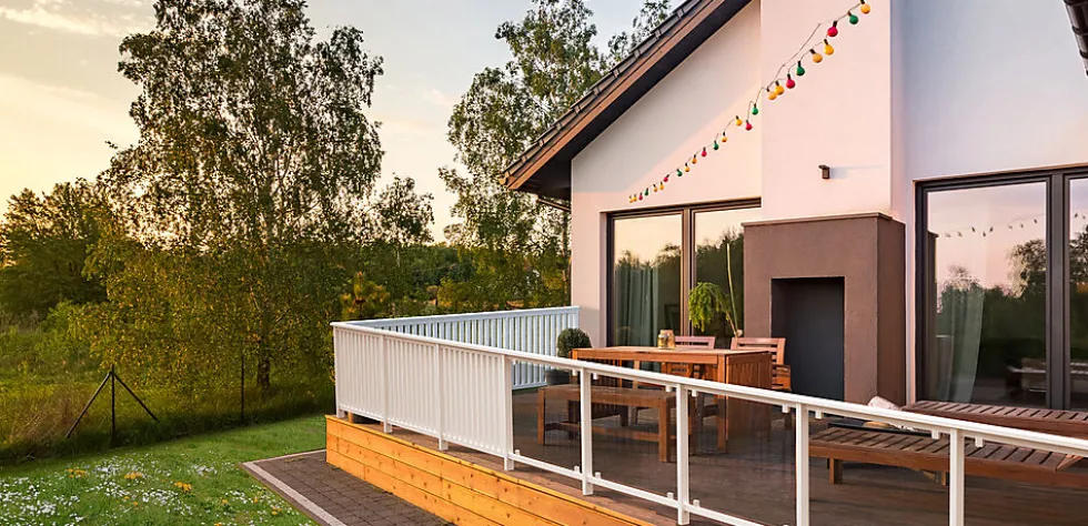 Siri terrasserekkverk hvitmalt 1110x890 mm