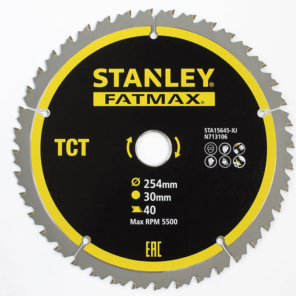 Sirkelsagblad Stanley FatMax254x30 mmx40T hardmetall