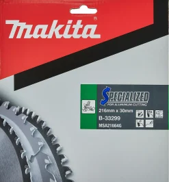 Sirkelsagblad til aluminium 216 x 30 mm 64 tenner