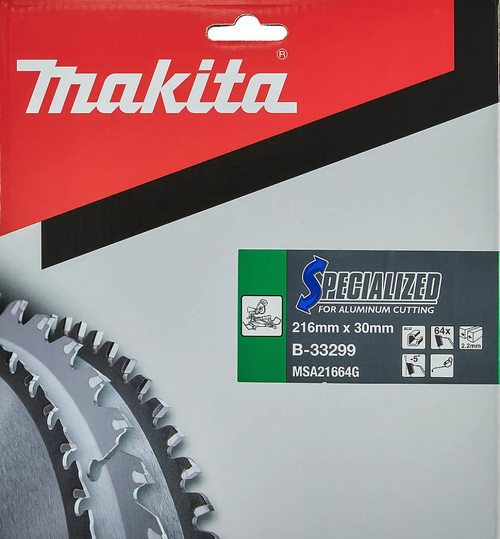 Sirkelsagblad til aluminium 216 x 30 mm 64 tenner