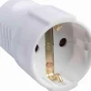 Skjøtekontakt uten ledning nylon m/ jord hvit