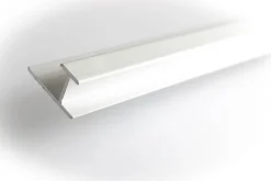Skjøteprofil Baderomspanel Alu Hvit H-Profil Lengde 2.4 Meter