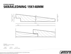 Skråkledning 19x148 mm grunnet gran