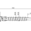 Skrue scr-w universal 3,9x38 250stk til tre, 250 stk umalt