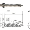 Skrue SCR-WW 4,9x38 mm 2-pk