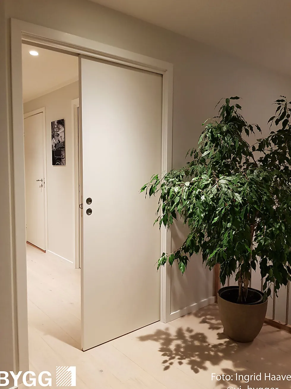 Skyvedør Sletten hvit 100x210 cm