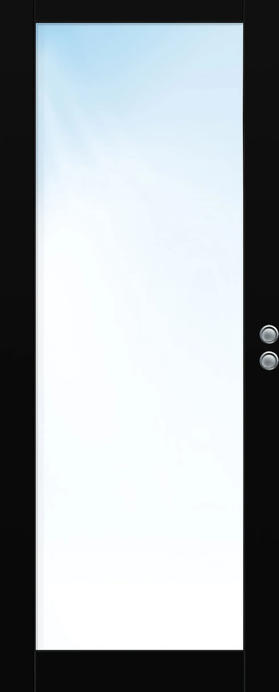 Skyvedør Stil 1 med glass svart 80x210 cm