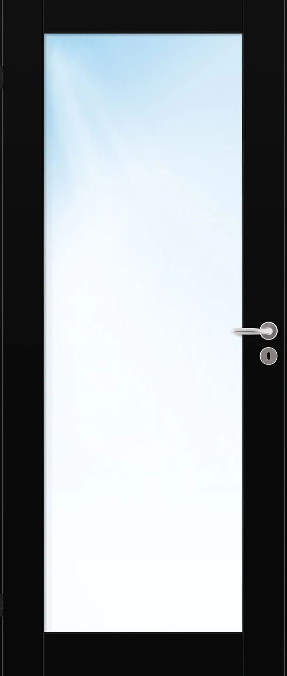Skyvedør Stil 1 med glass svart 80x210 cm