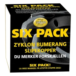 Slipekopper bumerang 6 stk pr pakke 125mm grov