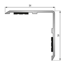Sølv aluminium eloskert hjørnelist