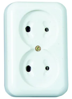 Stikkontakt dobbel 12 volt 2 pk