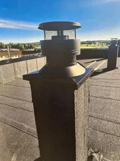 Stålpipe flatt tak Ø150 3,5 meter