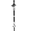 Stålpipe rund for takstein/shingel/papp Ø150 3,5 meter