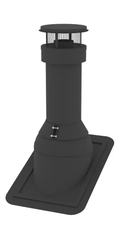 Stålpipe rund for torv/shingel/papp Ø150 3,5 meter