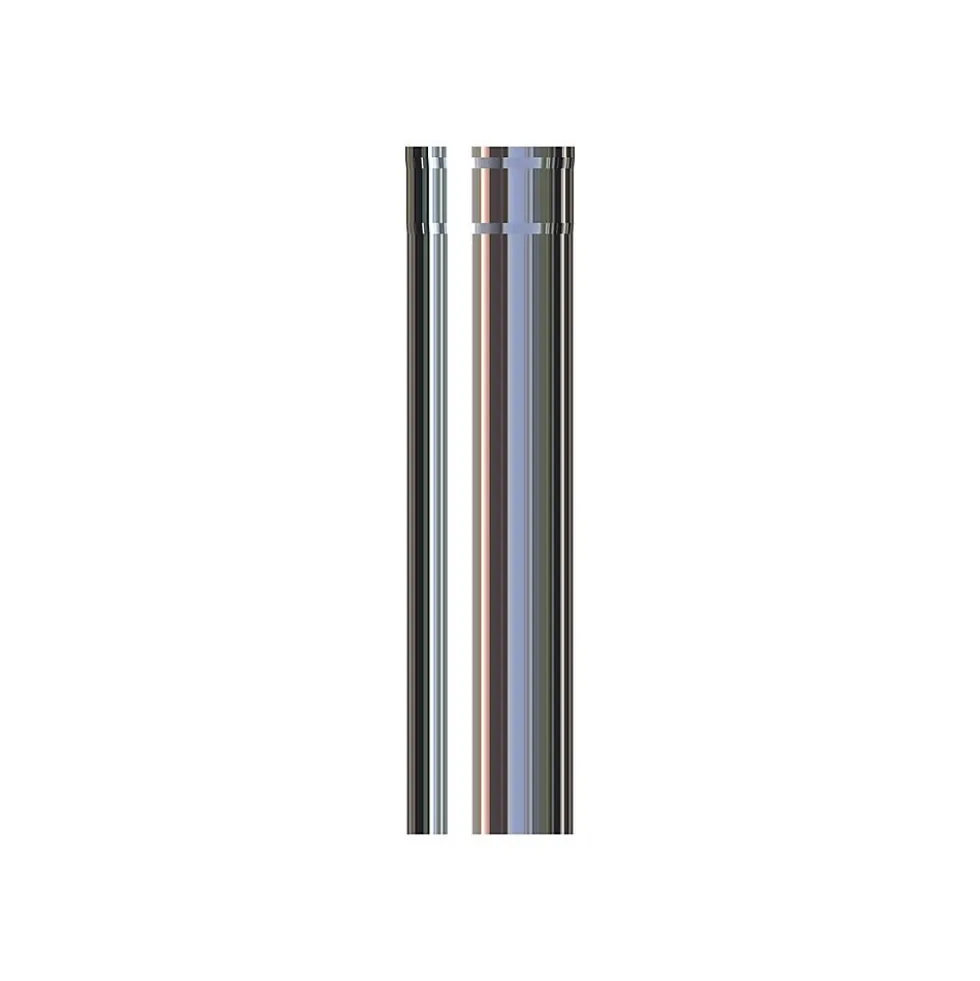Stålpipe ø150 uisolert 550m bp black paint