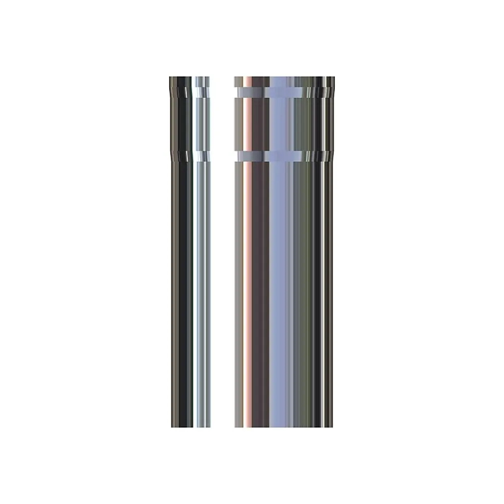 Stålpipe ø150 uisolert 250mm bp black paint
