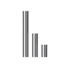 Stålpipe ø150 uisolert 1100mm bp sort lakk