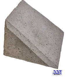 St.mur mini glat grå skrå avsl/ende