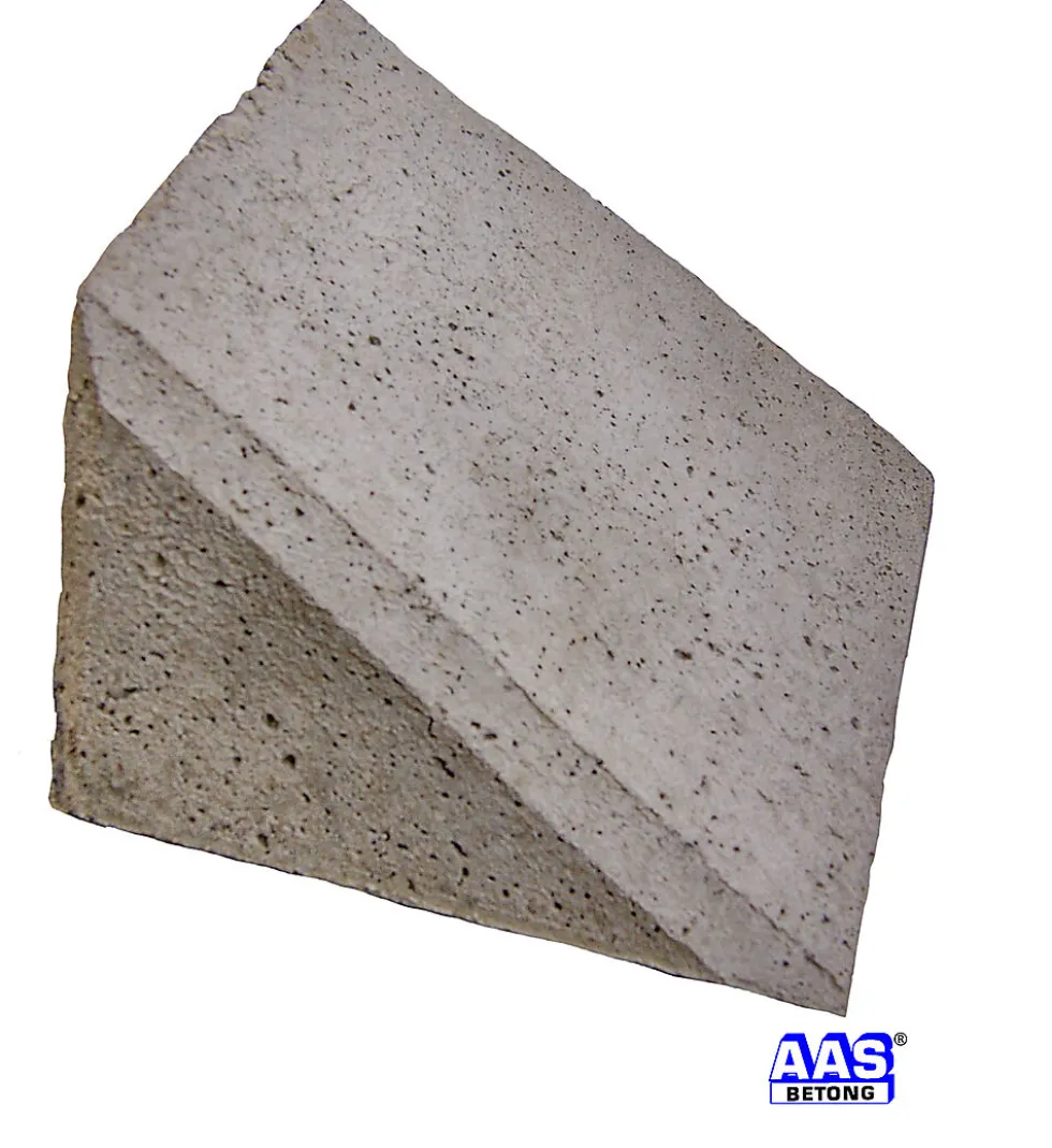 St.mur mini glat grå skrå avsl/ende