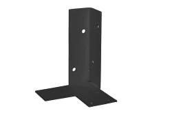 Stolpefot m/plate hjørne sort