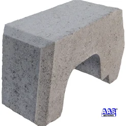 Støttemurbl mini aas glatt halv 12,5x33x17