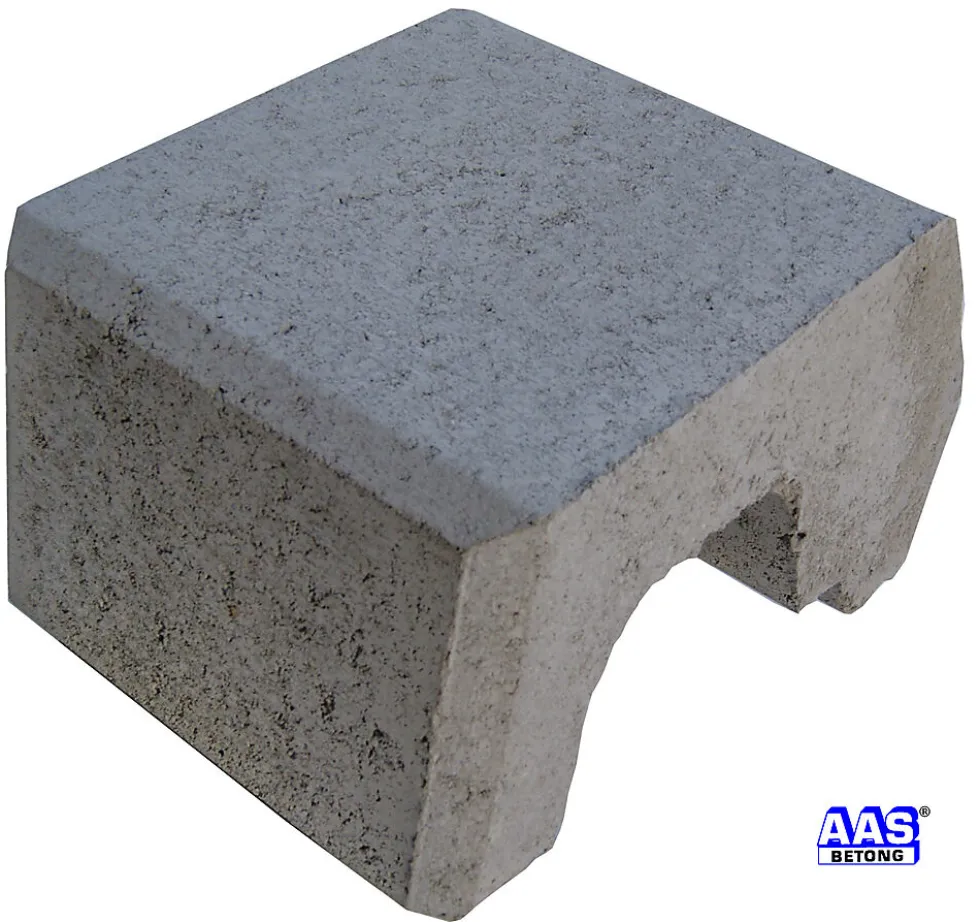 Støttemurbl mini glatt sving 25x32x17