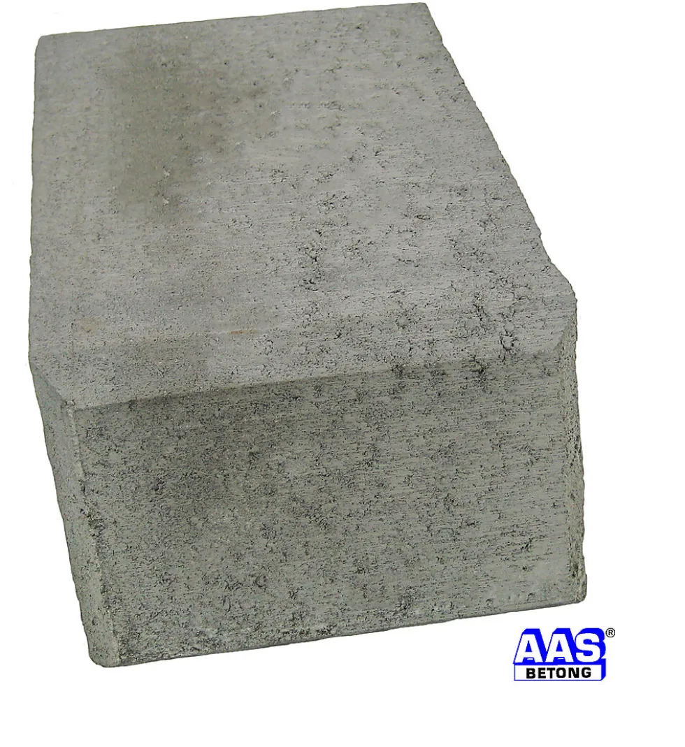 Støttemurblokk glatt sving 25x32x17 cm