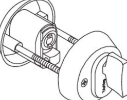 Sylinder sett multi matt messing