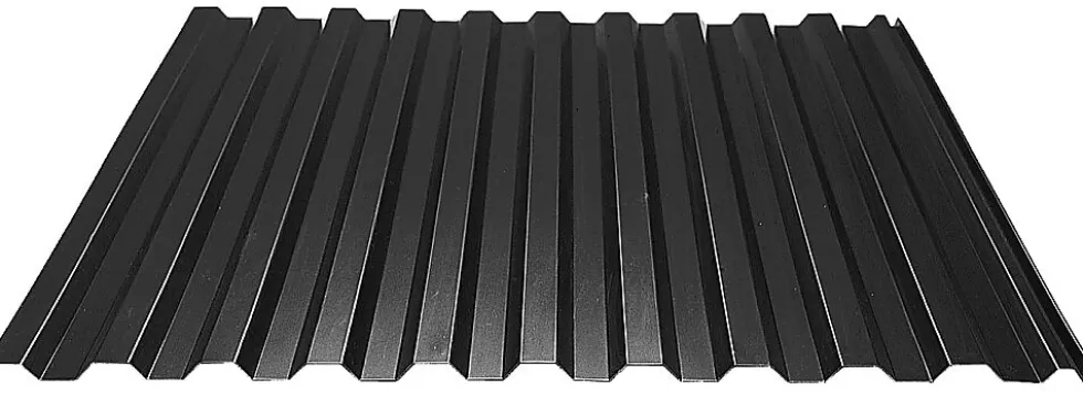 Takplate 20-profil lakkert 0,50 mm 1,05 x 4 meter svart