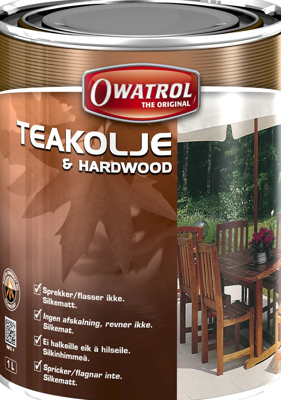Teakolje 1 liter silkematt finish