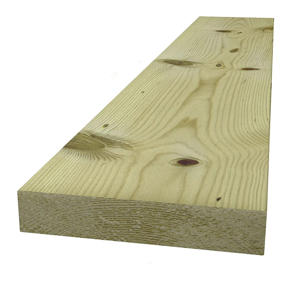 Terrassebord furu 28x120x5100 kl1 cu-impregnert